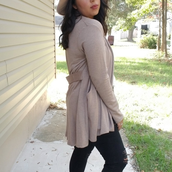 FLASHSALE⚡ULTRAMODERN DRAPE CARDIGAN IN BROWN - Picture 8 of 12